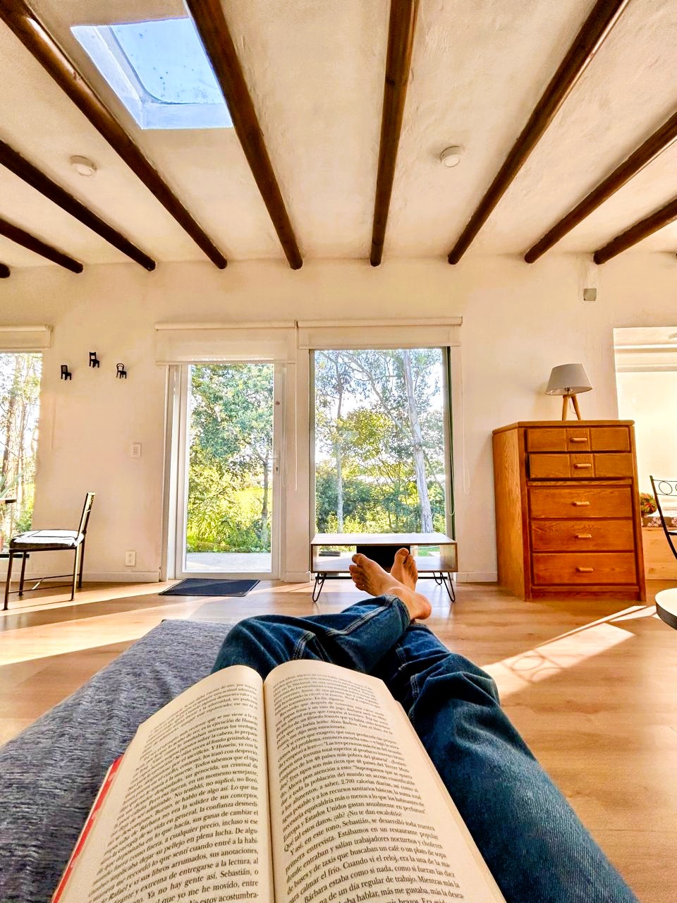 Interior River Loft — lectura y descanso