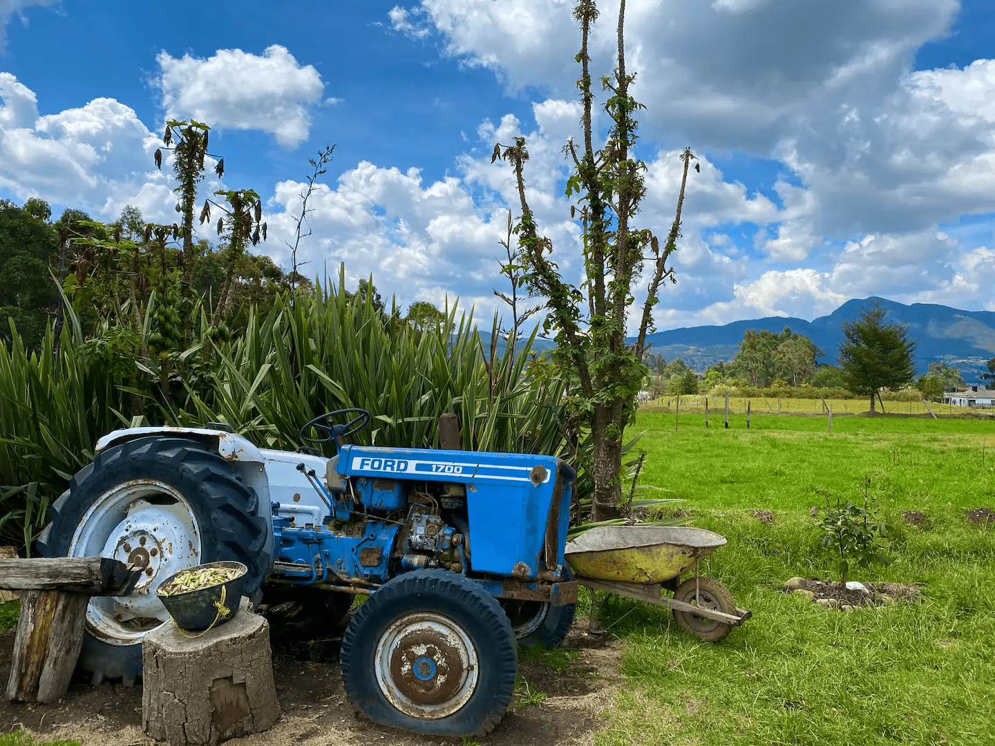 El tractor de la finca